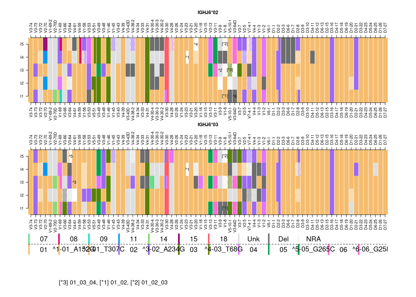 Haplotype heatmap across subjects